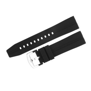Pasek silikon Vostok Space Race czarny-sr 22 mm