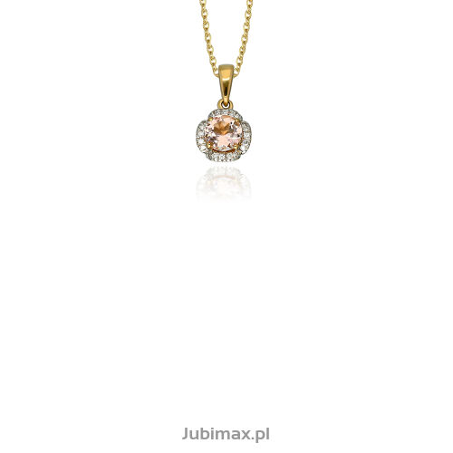 Zawieszka z morganitem AP185 0,66ct i brylantami