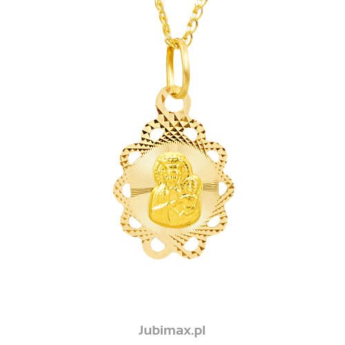 Medalik złoty pr.585 Matka Boska