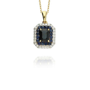 Zawieszka z szafirami 1,95ct i brylantami