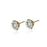 Kolczyki z brylantami 0,16ct żółte złoto