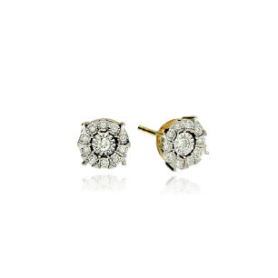 Kolczyki z brylantami 0,16ct żółte złoto