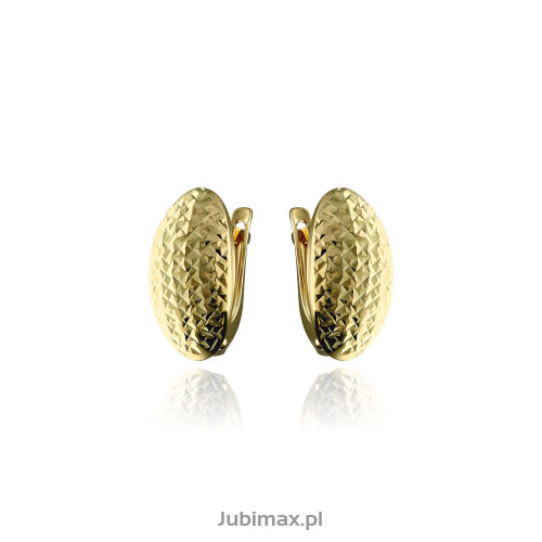 Kolczyki złote pr.375 młotkowane
