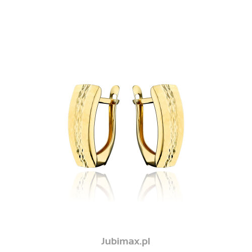 Kolczyki złote pr.375 ryflowane