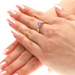 Pierścionek z tanzanitem 0,86ct i brylantami r16 - 3