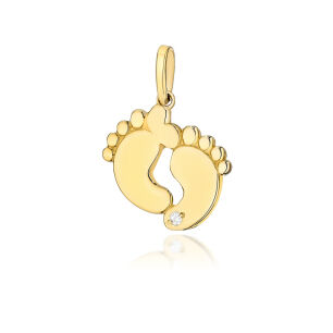 Zawieszka z brylantem Z033 0,05ct żółte złoto stopki