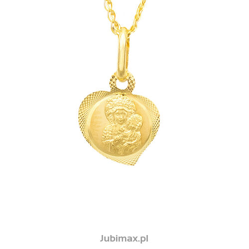 Medalik złoty pr.585 Matka Boska serce