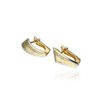 Kolczyki złote pr.375 z białym złotem