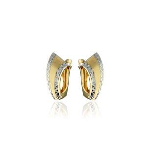 Kolczyki złote pr.375 z białym złotem