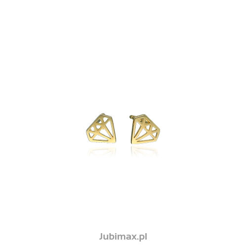 Kolczyki złote pr.585 diament