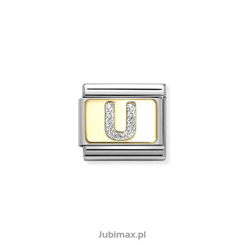Nomination Link Gold 18K 030291-21 Srebrna litera U