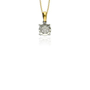 Zawieszka z brylantami 0,08ct żółte złoto
