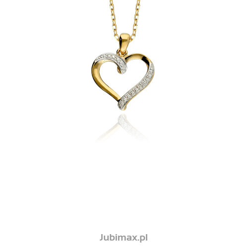 Zawieszka z brylantami 0,004ct serce