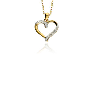 Zawieszka z brylantami 0,004ct serce