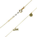 Naszyjnik złoty z zawieszkami 5 elementów 45cm