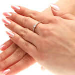 Pierścionek z brylantami 0,15ct żółte złoto r14 - 3