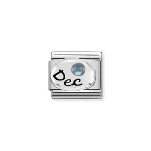 Nomination Link Silver 925 330505-12 Grudzień topaz