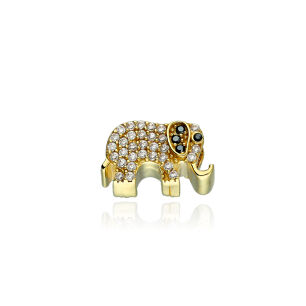 Zawieszka złota pr.585 z cyrkoniami charms słoń