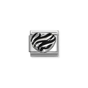 Nomination Link Silver 925 330204-49 Serce tygrysie paski