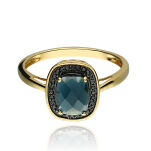 Pierścionek z london blue topazem 1,60ct r18