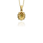 Zawieszka z cytrynem 0,52ct i brylantami