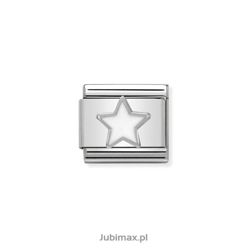 Nomination Link Silver 925 330202-04 Biała gwiazda