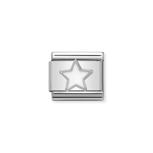 Nomination Link Silver 925 330202-04 Biała gwiazda