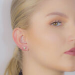 Kolczyki złote pr.585 z cyrkoniami serca - 3