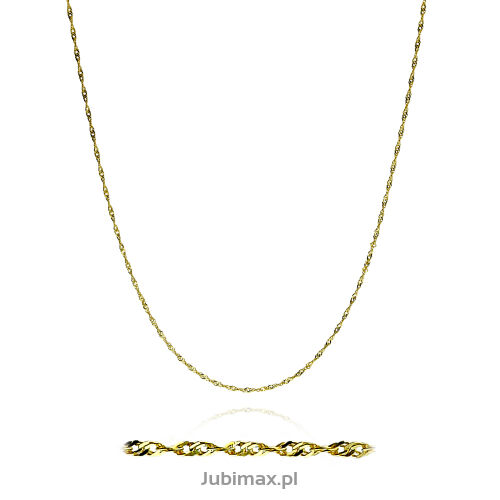 Łańcuszek złoty pr.333 singapur 42 cm