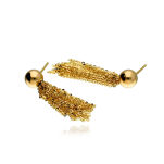 Kolczyki złote pr.585 kulki z chwostem